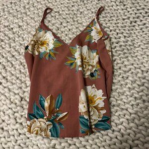 Floral v-neck tank top - M